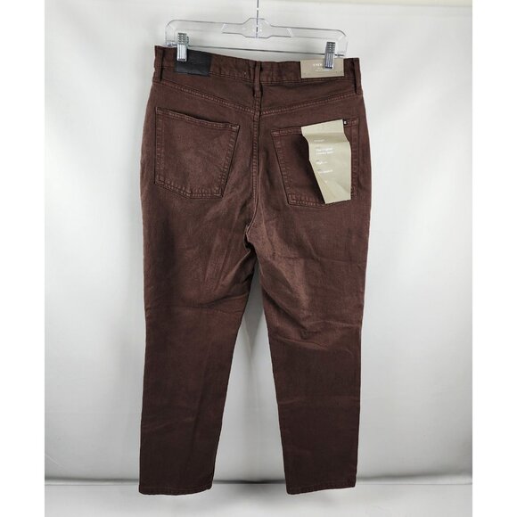 Everlane Jeans Womens 31x26 Brown Crop The Original Cheeky Jean Straight Leg NWT - Picture 7 of 13